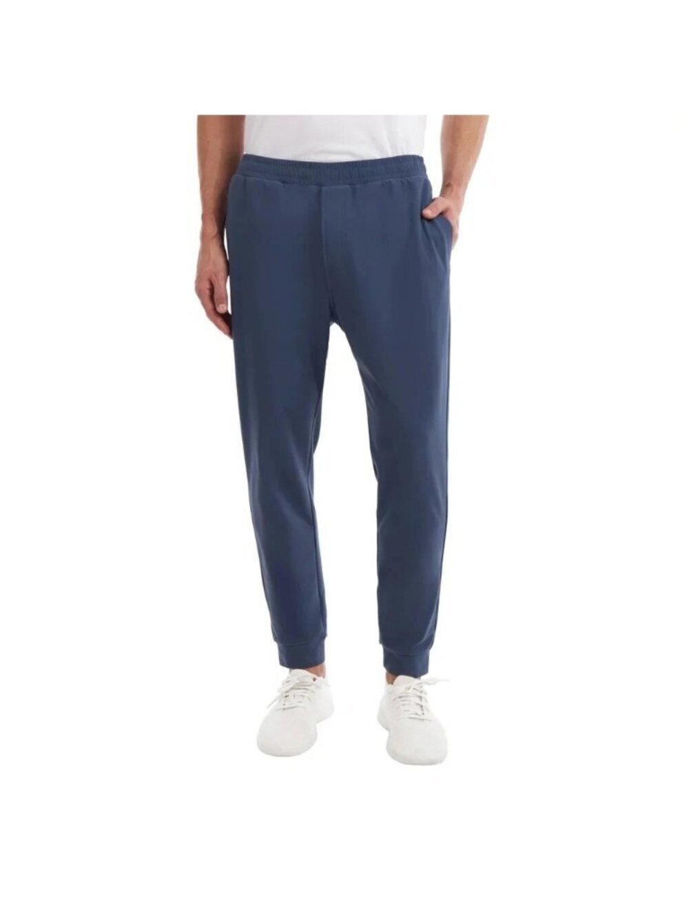 Kirkland Signature Men's S Navy Lounge Jogger Moisture-Wicking Fabric e1294